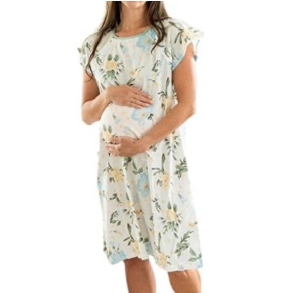 NWT Gownies Floral Hadley Print Maternity Hospital Stay Gown Size XL - Picture 3 of 14